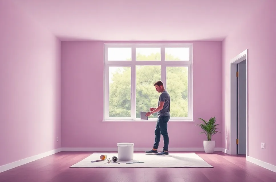 Intérieur rénové après travaux de peinture à Billère